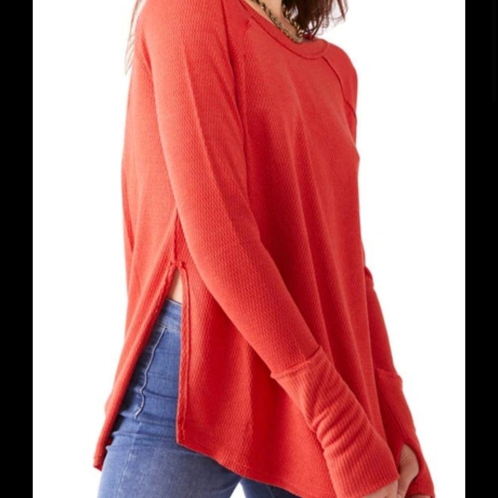 We The Free Snowy Thermal Shirt In Heatwave Size Small
